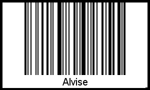 Alvise als Barcode und QR-Code