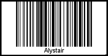 Barcode des Vornamen Alystair