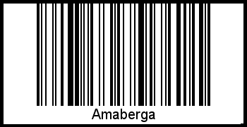 Barcode des Vornamen Amaberga