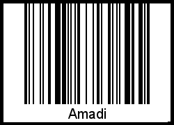 Barcode des Vornamen Amadi
