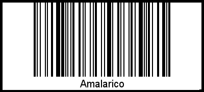 Interpretation von Amalarico als Barcode