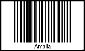 Amalia als Barcode und QR-Code