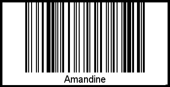 Barcode des Vornamen Amandine