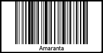Barcode des Vornamen Amaranta