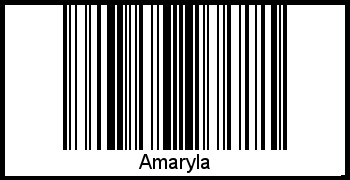 Barcode des Vornamen Amaryla