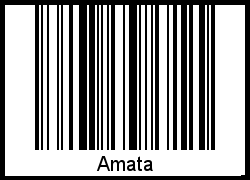Der Voname Amata als Barcode und QR-Code