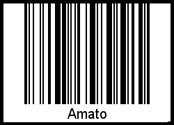 Der Voname Amato als Barcode und QR-Code