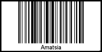 Barcode des Vornamen Amatsia