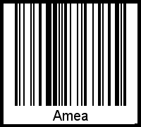 Barcode des Vornamen Amea