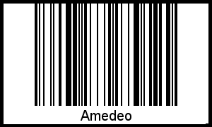 Interpretation von Amedeo als Barcode
