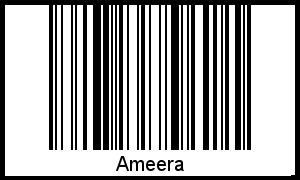 Interpretation von Ameera als Barcode