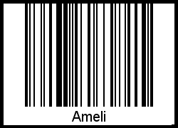 Barcode des Vornamen Ameli