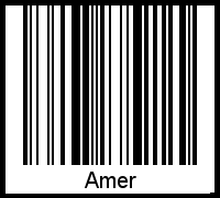 Barcode des Vornamen Amer
