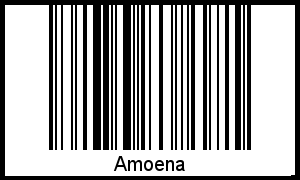 Barcode des Vornamen Amoena