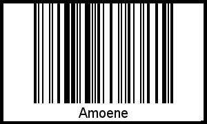Amoene als Barcode und QR-Code