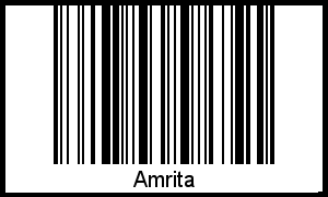 Barcode des Vornamen Amrita
