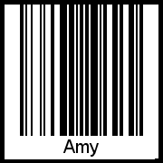 Barcode des Vornamen Amy