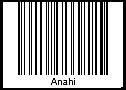 Anahi als Barcode und QR-Code