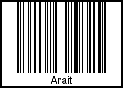 Der Voname Anait als Barcode und QR-Code