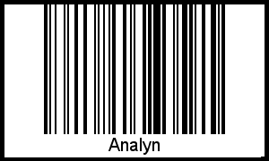 Barcode des Vornamen Analyn