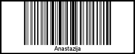 Interpretation von Anastazija als Barcode
