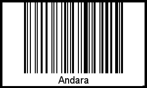 Barcode des Vornamen Andara
