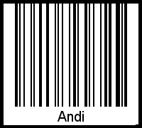 Barcode des Vornamen Andi