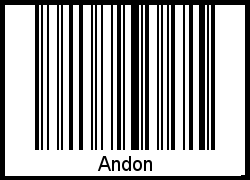 Barcode des Vornamen Andon