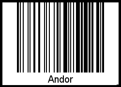 Der Voname Andor als Barcode und QR-Code