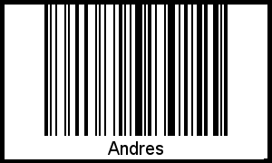 Andres als Barcode und QR-Code