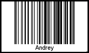Interpretation von Andrey als Barcode