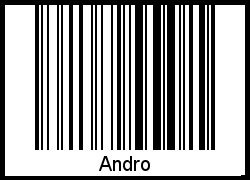 Der Voname Andro als Barcode und QR-Code