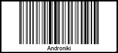 Barcode des Vornamen Androniki