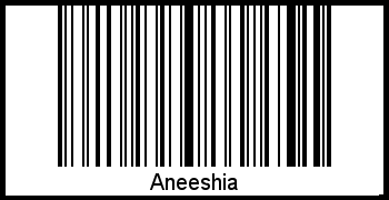 Barcode des Vornamen Aneeshia