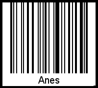 Barcode des Vornamen Anes