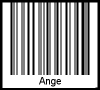 Der Voname Ange als Barcode und QR-Code