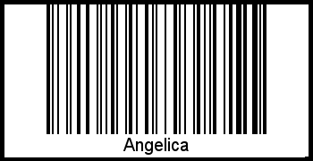 Der Voname Angelica als Barcode und QR-Code