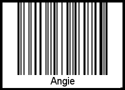 Barcode des Vornamen Angie