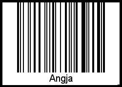 Angja als Barcode und QR-Code
