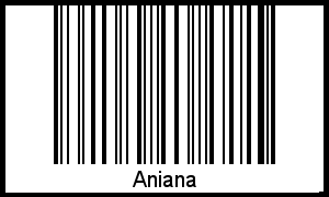 Barcode des Vornamen Aniana