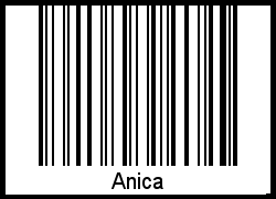 Der Voname Anica als Barcode und QR-Code