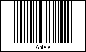 Barcode des Vornamen Aniele