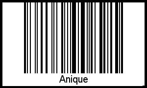 Anique als Barcode und QR-Code