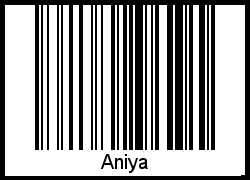 Der Voname Aniya als Barcode und QR-Code