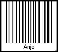 Barcode des Vornamen Anje