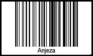 Barcode des Vornamen Anjeza
