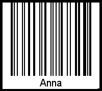 Anna als Barcode und QR-Code