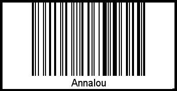 Annalou als Barcode und QR-Code