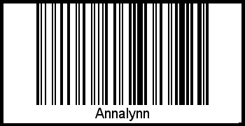 Der Voname Annalynn als Barcode und QR-Code