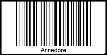 Der Voname Annedore als Barcode und QR-Code